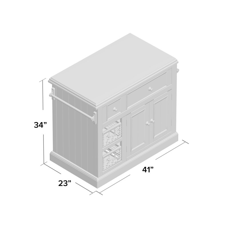 Three Posts™ Eloy 41'' Wide Rolling Kitchen Island with Granite Top & Reviews Wayfair